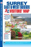 Surrey, East & West Sussex Visitors Map (A-Z Visitors Map)